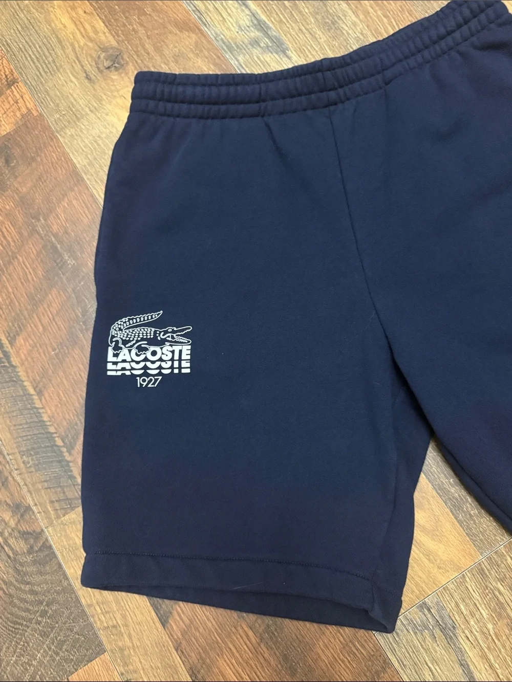 Lacoste 1927 Logo French Terry Sweat Shorts Navy Regular Fit Men’s S